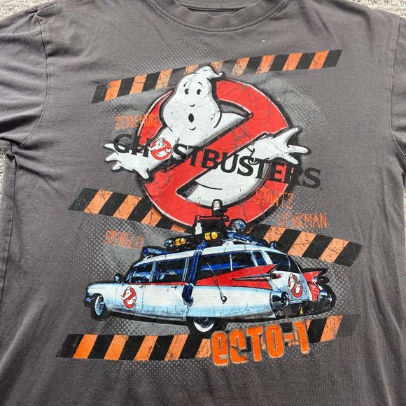 Ghostbusters Shirt Adult Men Medium M Gray 2012 Graphic Print Cartoon TV - Hole - Picture 2 of 12